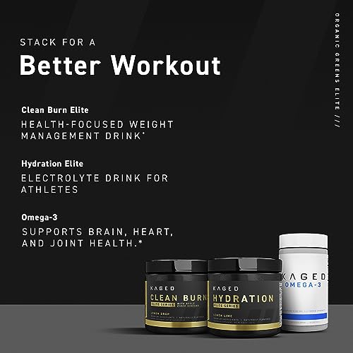 Kaged Organic Greens Elite | Superfood and Greens Powder with Apple Cider Vinegar, Adaptogen, Prebiotics, Vitamins & Minerals | Lemon | 30 Servings