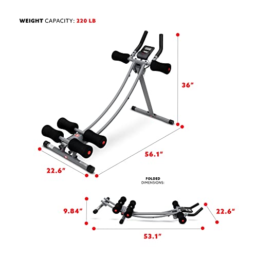 Sunny Health & Fitness Core Glider Ab Waist Trainer Machine - SF-A022005