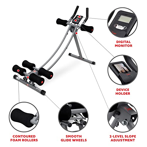 Sunny Health & Fitness Core Glider Ab Waist Trainer Machine - SF-A022005