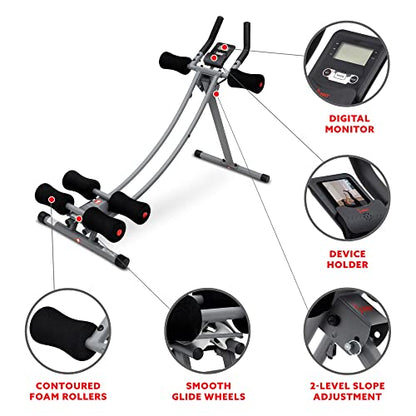 Sunny Health & Fitness Core Glider Ab Waist Trainer Machine - SF-A022005