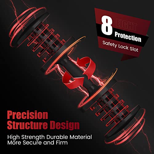 Adjustable Dumbbells 55LB Single Dumbbell 5 in 1 Free Dumbbell Weight Adjust with Anti-Slip Metal Handle, Ideal for Full-Body Home Gym Workouts