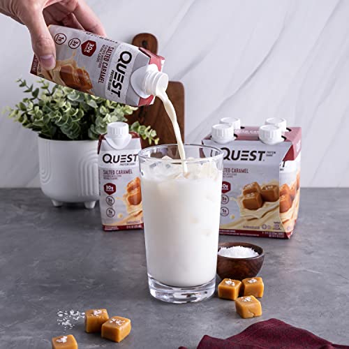 Quest Nutrition Ready to Drink Salted Caramel Protein Shake, High Protein, Low Carb, Gluten Free, Keto Friendly, 11 Fl Oz (Pack of 12)