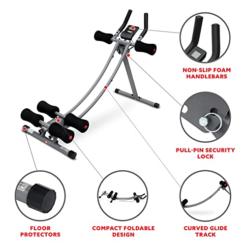 Sunny Health & Fitness Core Glider Ab Waist Trainer Machine - SF-A022005