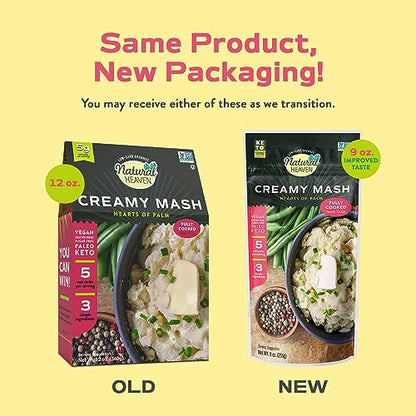 Natural Heaven Hearts of Palm Healthy Food Variety Pack Pasta And Rice (Angel Hair, Spaghetti, Lasagna, White rice, Brown Rice, Creamy Mash - 1 of Each) | Gluten-Free | Low Carb - 4g of Carbs | Keto Food | Paleo | Vegan | (9 Ounce – 6 Count)